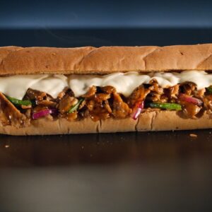 Liten Grillad Ciabatta med kycklingteriyaki