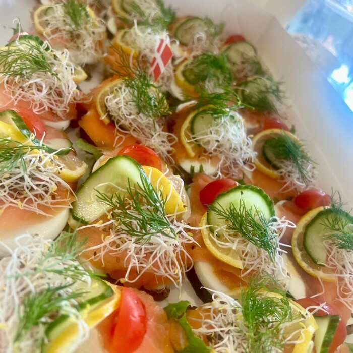 Smörrebröd med lax