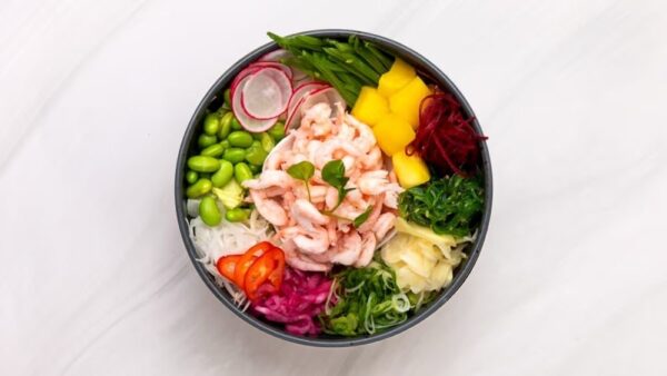 Poké bowl med räkor