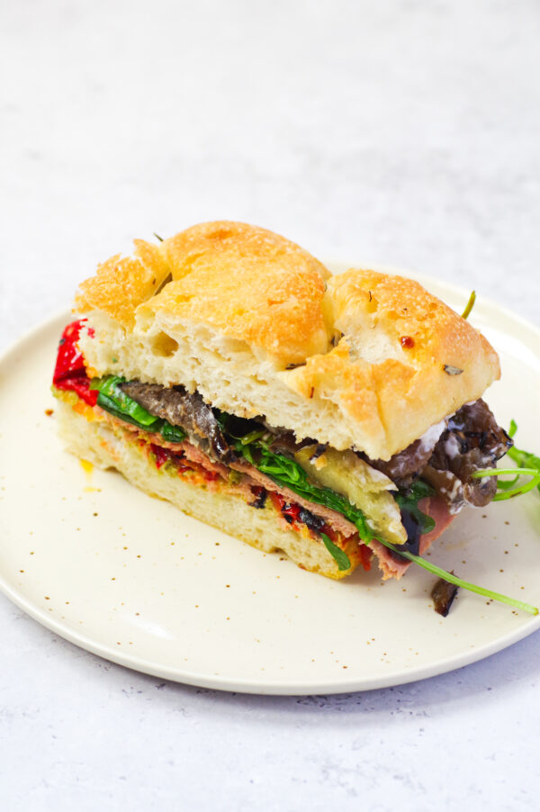 Grillad Focaccia med vegetarisk